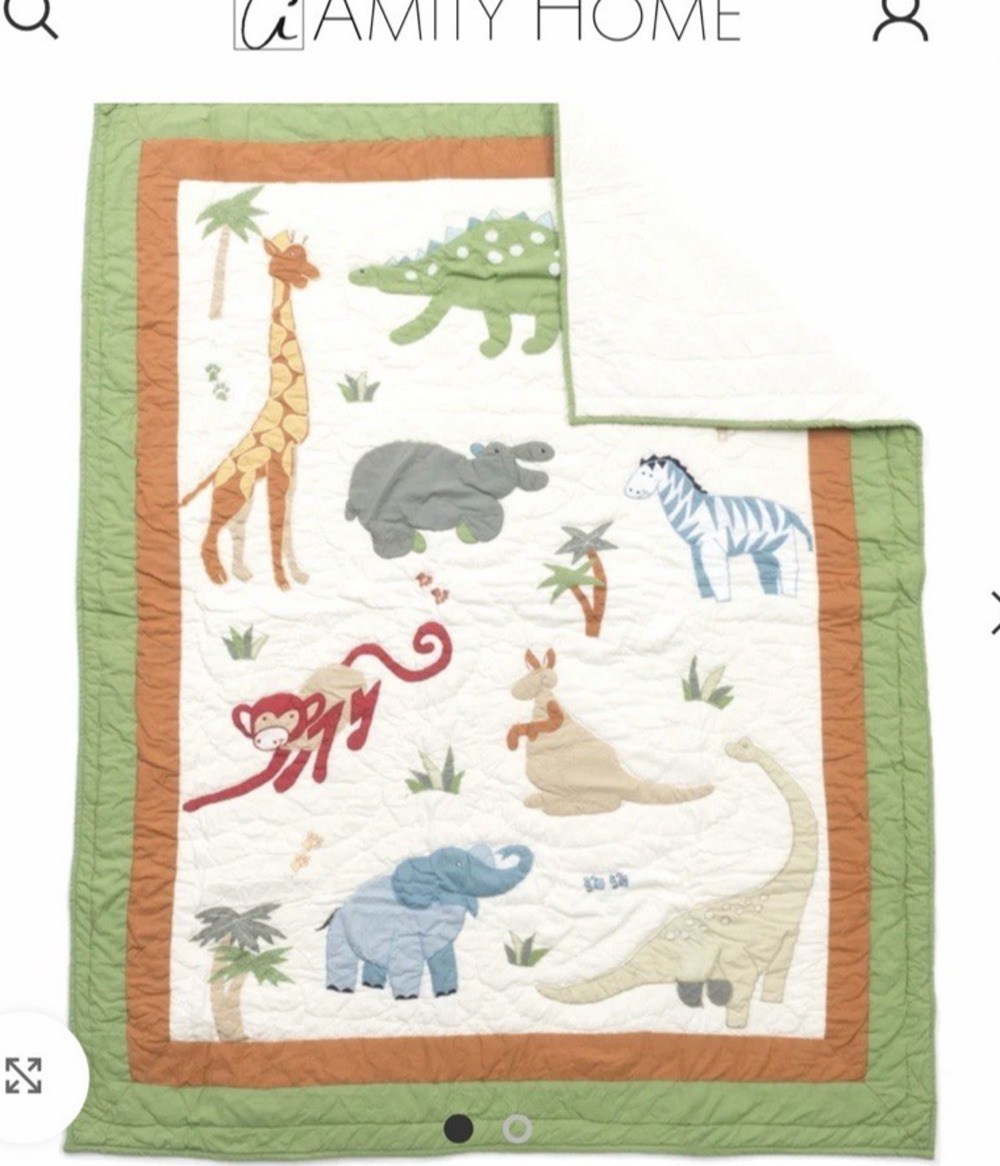 Amity Home Kids baby quilt dinosaur jungle Animal Blanket 40 * 50
